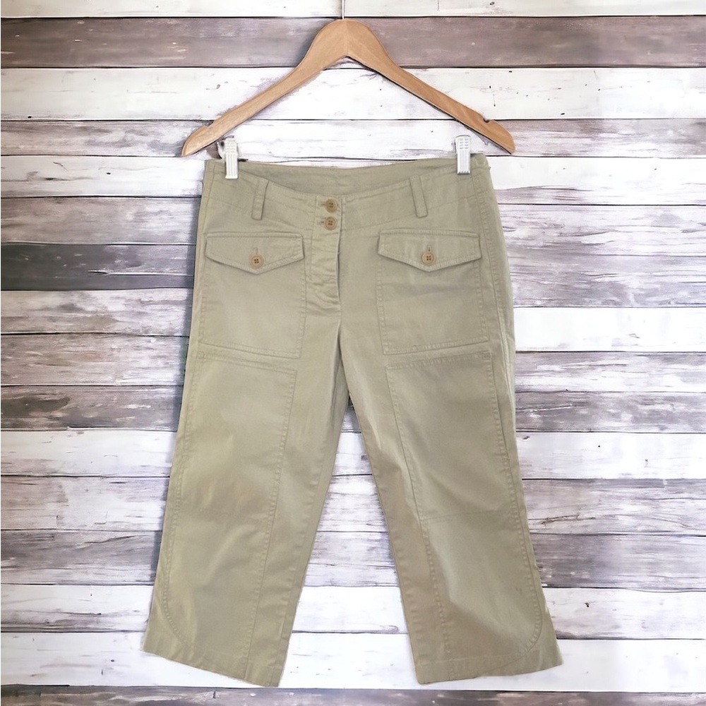 🤑 10/$100 DKNY beige khaki cropped cargo pants 2